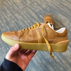 Lanvin leather sneakers color Saddle size 42